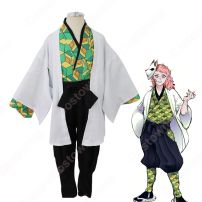 錆兎 (さびと) 子供用 コスプレ衣装 『鬼滅の刃』の登場人物の変装 仮装 コスチューム(鬼滅の刃 コスプレ衣装)