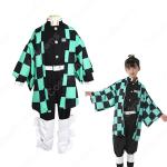 竈門炭治郎 (かまどたんじろう) 鬼殺隊隊服 子供用 コスプレ衣装 『鬼滅の刃』の登場人物の変装 仮装 コスチューム