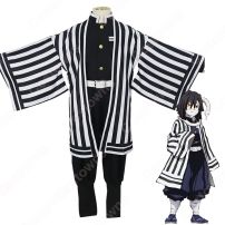 伊黒小芭内 (いぐろおばない) 鬼殺隊隊服 子供用 コスプレ衣装 『鬼滅の刃』の登場人物の変装 仮装 コスチューム(鬼滅の刃 コスプレ衣装)