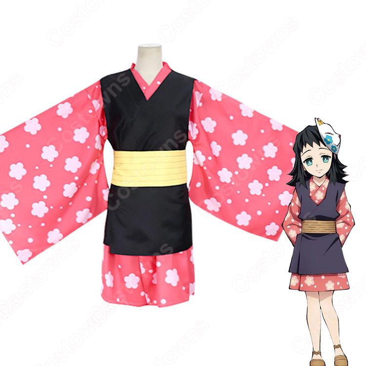 Amazon.co.jp: SCLYX 子供用真菰コスプレ衣装5点セット お面付
