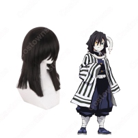 伊黒小芭内 (いぐろおばない) 子供用 コスプレウィッグ 『鬼滅の刃』の登場人物のかつら(202×202)
