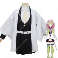甘露寺蜜璃 (かんろじみつり) 鬼殺隊隊服 子供用 コスプレ衣装 『鬼滅の刃』の登場人物の変装 仮装 コスチューム(鬼滅の刃 コスプレ衣装)