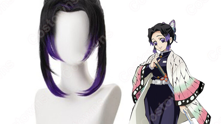 胡蝶しのぶ 子供用 コスプレウィッグの通販 鬼滅の刃風 かつら Costowns