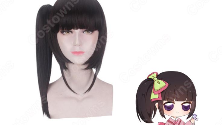 鬼滅の刃栗花おち香奈ちゃんは箇体ポニーテールのコスプレかつら