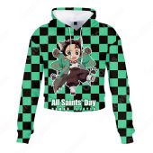 鬼滅の刃 レディースショート丈パーカー 長袖 ラウンジウェア(アニメ・ゲームグッズでおすすめの商品)