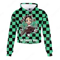 鬼滅の刃 レディースショート丈パーカー 長袖 ラウンジウェア(服)