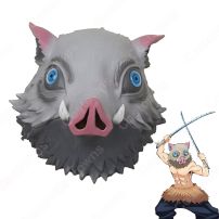 嘴平伊之助 (はしびらいのすけ) お面 仮面 ラテックスマスク『鬼滅の刃』の登場人物のコスプレ 小道具(コスプレ小物・小道具)