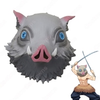 嘴平伊之助 (はしびらいのすけ) お面 仮面 ラテックスマスク『鬼滅の刃』の登場人物のコスプレ 小道具(202×202)