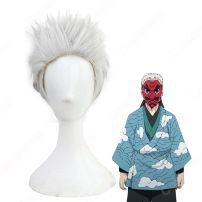 鱗滝左近次 (うろこだきさこんじ) コスプレウィッグ 『鬼滅の刃』の鬼殺隊士育手のウィッグ(コスプレウィッグ)