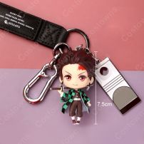 鬼滅の刃 キーチェーン 人形 バックパックペンダントカーキーホルダー屋内ペンダント竈門 炭治郎 禰豆子 冨岡義勇 かわいい漫画アニメーションクリエイティブギフト(小物・雑貨)