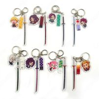 鬼滅の刃 キーホルダー キーチェーン バッグ 携帯 ペンダント 自動車 飾り イベント 日常 コスチューム道具(小物・雑貨)