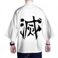鬼滅の刃（無限列車編） 子供用 羽織 キッズ 春夏秋服 普段着 着物 マント ジャケット(服)