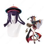 酒呑童子コスプレ 高品質耐熱 ウィッグ『Fate/Grand Order』しゅてんどうじ ゾンビ娘 パープル かつら ウィッグネット付 変装用 専用