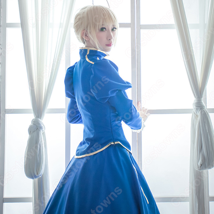 アルトリア コスプレ衣装の通販 Fate/stay night 青 開戦服 仮装