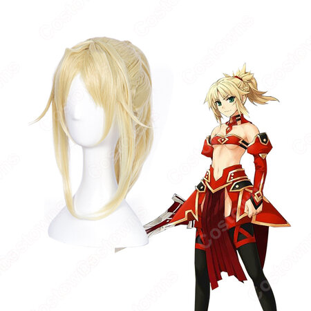 モードレッド コスプレ高品質耐熱 ウィッグ Fate Apocrypha ウィッグネット付 変装用 Costowns