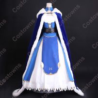 アルトリア・ペンドラゴン 青 マント コスプレ衣装 『Fate/stay night』騎士マントフード付き 柔らかい ふわふわ 保暖防寒 仮装 ステージ衣装 コスチューム(FATEシリーズ コスプレ衣装)