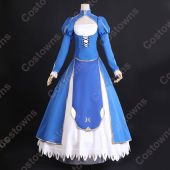 アルトリア・ペンドラゴン コスプレ衣装 『Fate/stay night』セイバー 青 開戦服 仮装コスチューム(ゲーム• アニメコスプレ衣装でおすすめの商品)
