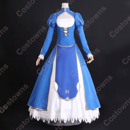 アルトリア コスプレ衣装の通販 Fate Stay Night 青 開戦服 仮装 コスチューム Costowns