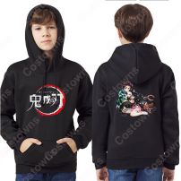 鬼滅の刃 キッズパーカー 子供服 長袖 男の子 女の子 フード付き スウェット 3Dプリント 誕生日 プレゼント 春秋冬服(服)