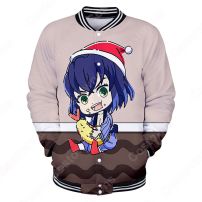 鬼滅の刃 野球 ユニフォーム ジャンパー スタジャン 長袖 レディース メンズ カジュアル 3Dプリント スウエット コート 春秋冬服(JENNIE)