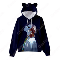 鬼滅の刃 子供用 パーカー 猫耳 キッズ スウエット 長袖 プルオーバー プリント フード付きフーディー カジュアル オーバー(202×202)