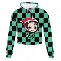 アニメ 鬼滅の刃 えふぉるめ ショート丈 パーカー 竈門炭治郎 竈門禰豆子 我妻善逸 嘴平伊之助 冨岡義勇 へそ出し フーディー ショートトップス クリスマスシャツ 長袖 ヒップホップ カジュアル おしゃれ トップス(服)