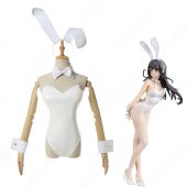 桜島麻衣 黒/白 バニーガール コスプレ衣装 『青春ブタ野郎』さくらじままい セクシー 仮装 コスチューム(送料無料)