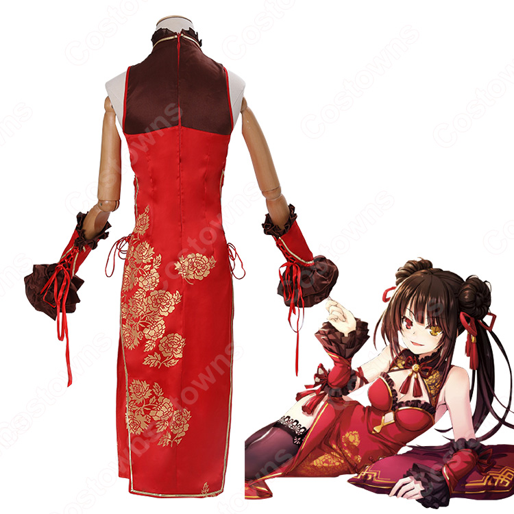 t*y様 赤いチャイナドレス風コスプレ衣装 デート・ア・ライブ 時崎狂三 赤 チャイナドレス コスプレ衣装の通販