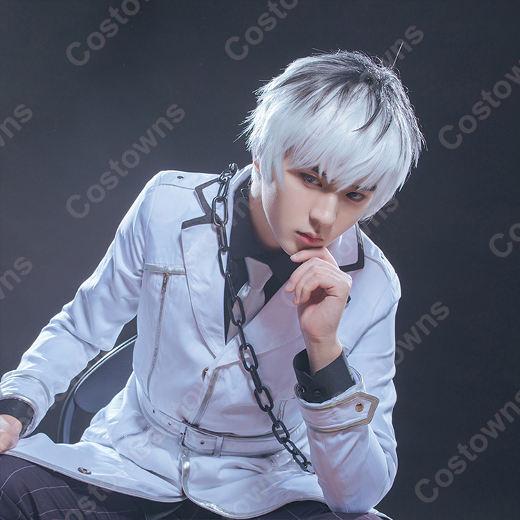 東京喰種:re 佐々木琲世　コスプレ　ウィッグ　セット 東京喰種:re 佐々木琲世 金木研 コスプレ 白黒 グラデーションかつら