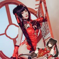 『デート・ア・ライブ』時崎 狂三 コスプレ 高品質耐熱 ウィッグ DATE A LIVE ときさきくるみ 少女風 赤黒グラデーション 人気キャラかつら ウィッグネット付 変装用(コスプレウィッグ)