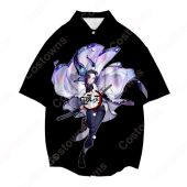 鬼滅の刃 シャツ 長袖 3Dプリントカーディガン おおきいサイズ インナーシャツ カジュアルトップス ファッション シャツ ジャケット春秋夏服 人気のアニメ·漫画服 記念シャツ ギフト(アニメ・ゲームグッズでおすすめの商品)