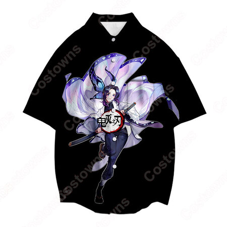 鬼滅の刃 シャツ 長袖 3dプリントカーディガン インナーシャツ カジュアルトッ 春秋夏服 Costowns