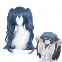 米林才子 (よねばやしさいこ) コスプレ 高品質耐熱 青い ウィッグ『東京喰種:re』二等捜査官 少女風 人気キャラかつら ウィッグネット付 変装用(202×202)