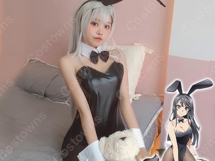 衣桜島麻 黒 バニーガール コスプレ衣装の通販 青春ブタ野郎