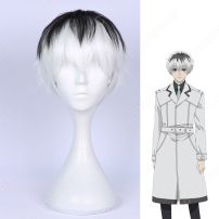 佐々木琲世(ささきはいせ)コスプレ 高品質耐熱 ウィッグ 『東京喰種:re』金木研 白黒 グラデーション 人気キャラかつら ウィッグネット付 変装用(コスプレウィッグ)