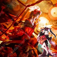 時崎狂三(ときさきくるみ) 浴衣 コスプレ衣装 『デート・ア・ライブ』 艶姿 花魁 新品 着物 仮装 ステージ服 セット コスプレ用(デート・ア・ライブ コスプレ衣装)