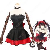 時崎狂三(ときさきくるみ) コスプレ衣装 『デート・ア・ライブ』黒猫 フィギュア服 ブラック セクシー 可愛い コスプレ用衣装(ゲーム• アニメコスプレ衣装でおすすめの商品)