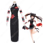 『デート・ア・ライブ』時崎狂三(ときさきくるみ) 黒 チャイナドレス コスプレ衣装 DATE A LIVE 中國風 ワンピース 仮面舞踏会 変装 仮装 コスチューム(ゲーム• アニメコスプレ衣装でおすすめの商品)