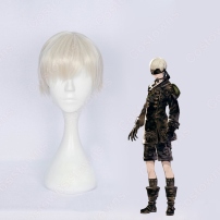『ニーアオートマタ』ヨルハ九号S型 コスプレ 高品質耐熱 銀色 ウィッグ NieR:Automata 9S 銀髪 かつら ウィッグネット付 変装用(202×202)