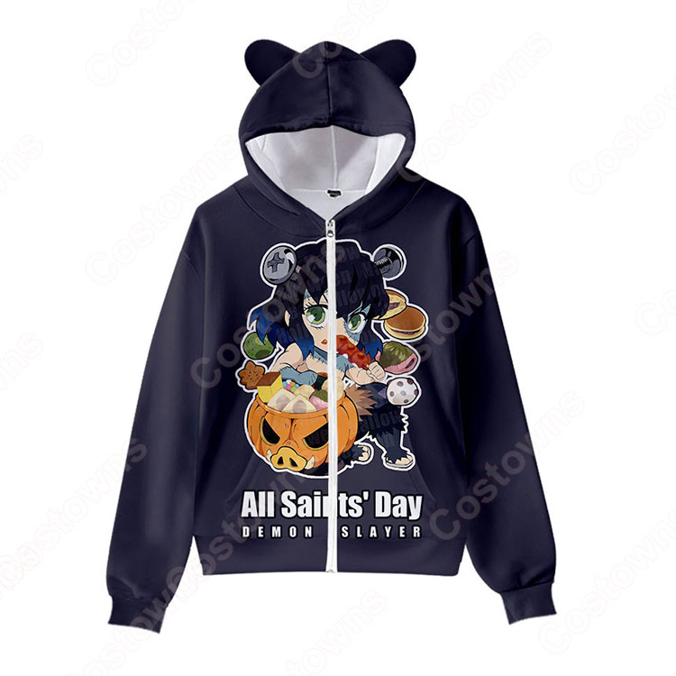 鬼滅の刃 パーカー アニメ プリント 長袖 記念シャツ キッズ