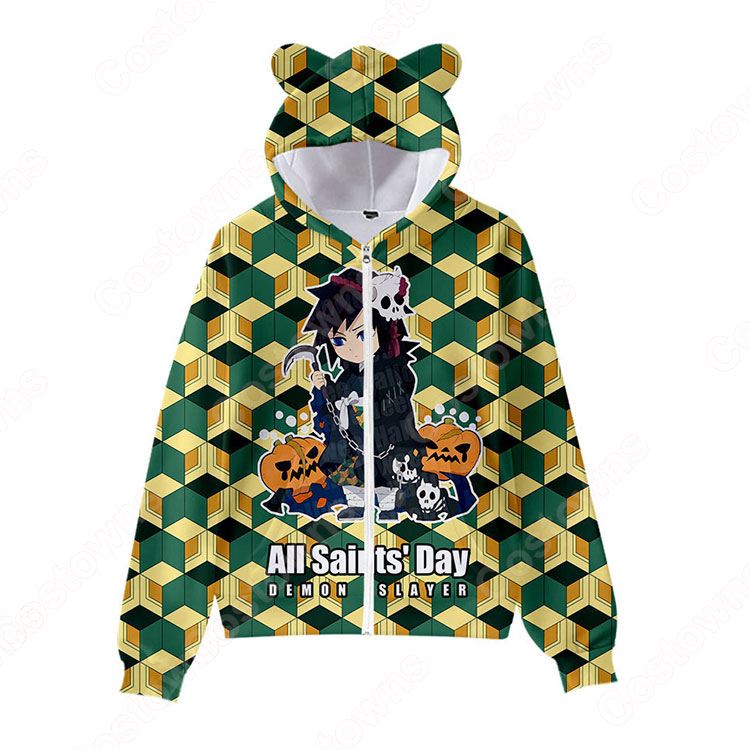 鬼滅の刃 パーカー アニメ プリント 長袖 記念シャツ キッズ