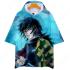 『鬼滅の刃』グッズ Tシャツ フード付き カジュアル スウェット アニメ 3Dプリント 大きサイズ 半袖 カジュアルスタイル 夏 半袖 uネック 記念シャツ 大人 豊富な花柄 夏服 おしゃれ イベント 衣装 男女兼用 COT-A001089-I
