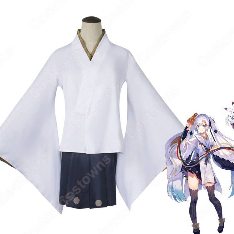 雪ミク コスプレ衣装 雪丹頂巫女 豪華 cosplay衣装 ハロウィン