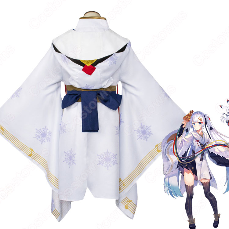 雪ミク コスプレ衣装 雪丹頂巫女 豪華 cosplay衣装 ハロウィン