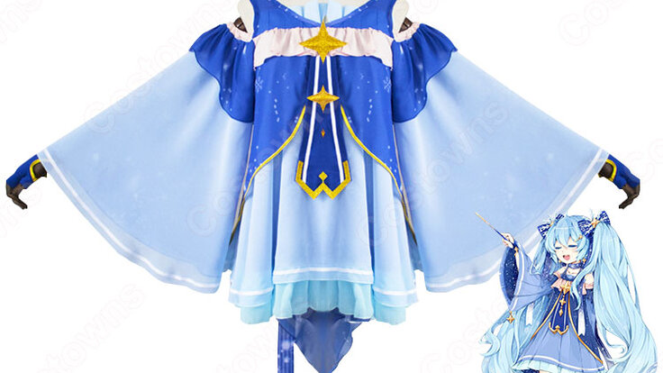 雪ミク コスプレ衣装 青 ワンピース 可愛い セクシー cosplay衣装 ハロウィン 人気 仮装 - Costowns 雪ミク コスプレ衣装 青 ワンピース 可愛い セクシー cosplay衣装 ハロウィン 人気 仮装 - Costowns