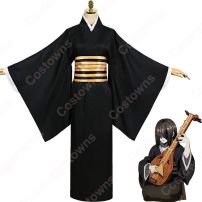 鳴女（なきめ）コスプレ衣装 鬼滅の刃 琵琶女 着物 人気 アニメ 変装 ステージ服 コスチューム セット(鬼滅の刃 コスプレ衣装)