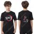 『鬼滅の刃』グッズ Tシャツ シンプル アニメ プリント 半袖 かわいい 柔らかい uネック 記念シャツ お洒落 人気 キッズ Tシャツ 子供服 男女兼用 COT-A001096-E-黒