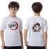 『鬼滅の刃』グッズ Tシャツ シンプル アニメ プリント 半袖 かわいい 柔らかい uネック 記念シャツ お洒落 人気 キッズ Tシャツ 子供服 男女兼用 COT-A001096-C-白