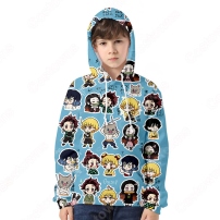 『鬼滅の刃』グッズ パーカー フード付き カジュアル スウェット アニメ 3Dプリント 長袖 大人気 可愛い 冬服 おしゃれ イベント 衣装 男女兼用 可オーダーメイド(202×202)