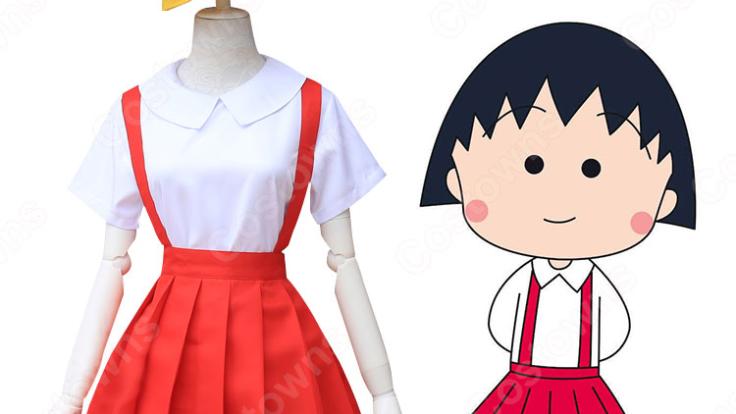 新品】ちびまる子ちゃん 顔柄Tシャツ ホワイト ちびまる子ちゃん